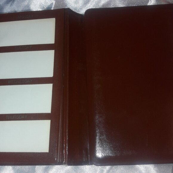 Vintage Leather Planner Daily Organizer Diary Address Book Embossed Lion 50s - Picture 4 of 12